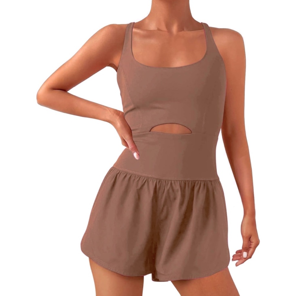 AMAZON SPORTY ROMPER BROWN size: s